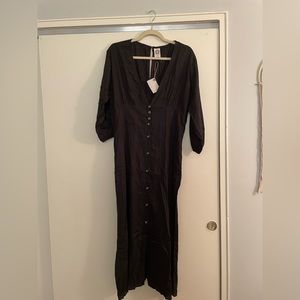Elf handmade black dress with buttons - NWT